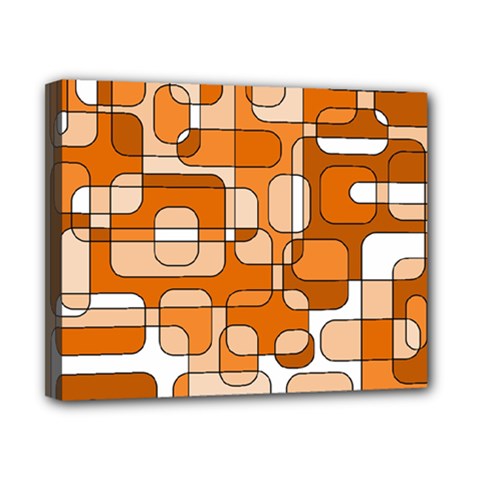 Orange Decorative Abstraction Canvas 10  X 8 