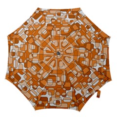 Orange Decorative Abstraction Hook Handle Umbrellas (small)