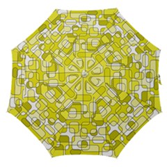 Yellow Decorative Abstraction Straight Umbrellas by Valentinaart