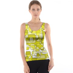 Yellow Decorative Abstraction Tank Top by Valentinaart