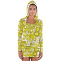 Yellow decorative abstraction Women s Long Sleeve Hooded T-shirt View1