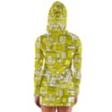 Yellow decorative abstraction Women s Long Sleeve Hooded T-shirt View2