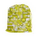 Yellow decorative abstraction Drawstring Pouches (XXL) View1