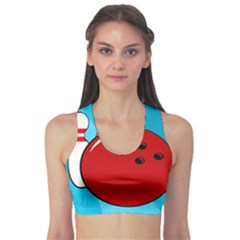 Bowling  Sports Bra by Valentinaart