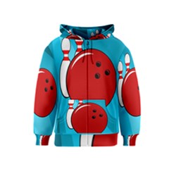 Bowling  Kids  Zipper Hoodie by Valentinaart