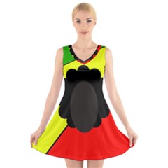 Jamaica V-neck Sleeveless Skater Dress