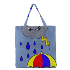 Rainy Day Grocery Tote Bag