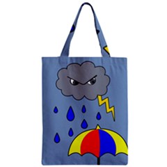 Rainy Day Zipper Classic Tote Bag by Valentinaart