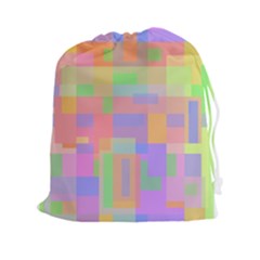 Pastel Decorative Design Drawstring Pouches (xxl)