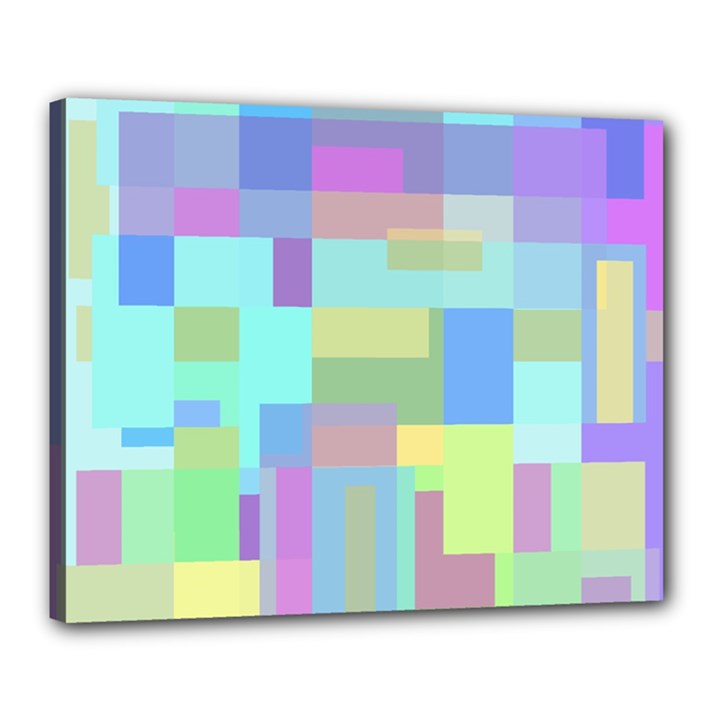 Pastel geometrical desing Canvas 20  x 16 