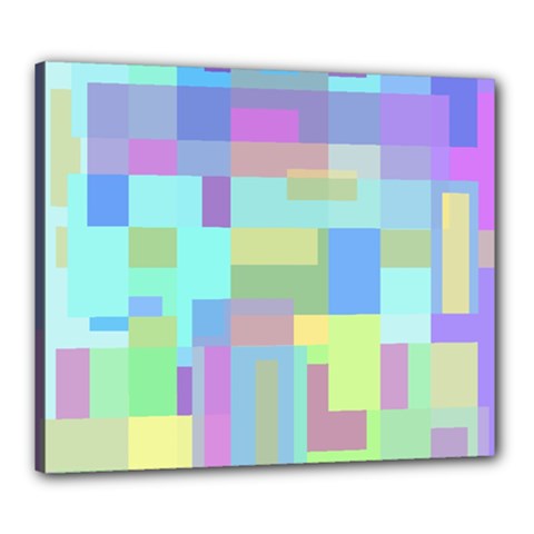 Pastel Geometrical Desing Canvas 24  X 20  by Valentinaart