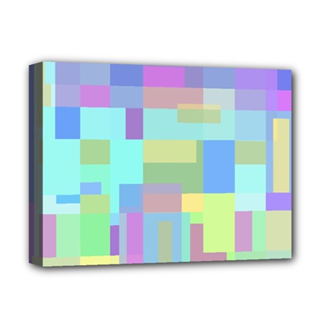 Pastel Geometrical Desing Deluxe Canvas 16  X 12   by Valentinaart