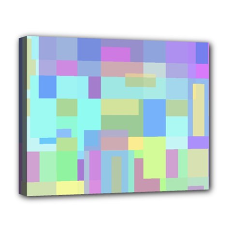 Pastel Geometrical Desing Deluxe Canvas 20  X 16   by Valentinaart