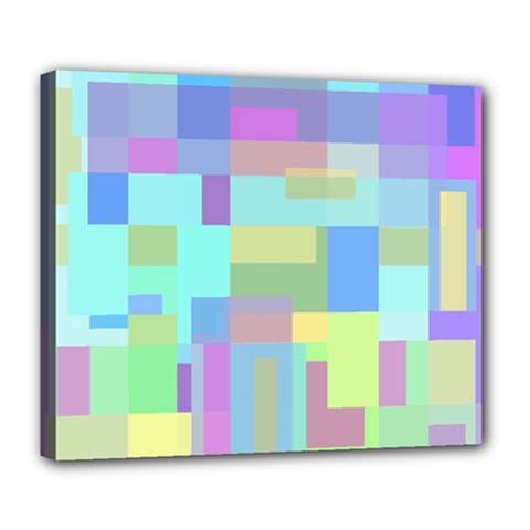 Pastel Geometrical Desing Deluxe Canvas 24  X 20   by Valentinaart