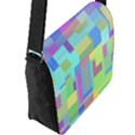 Pastel geometrical desing Flap Messenger Bag (L)  View2