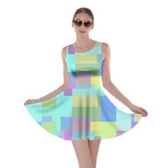 Pastel Geometrical Desing Skater Dress by Valentinaart