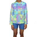 Pastel geometrical desing Kid s Long Sleeve Swimwear View1