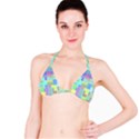 Pastel geometrical desing Bikini Top View1