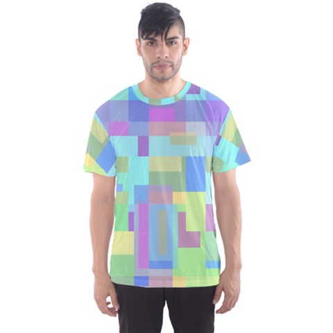 Pastel Geometrical Desing Men s Sport Mesh Tee by Valentinaart