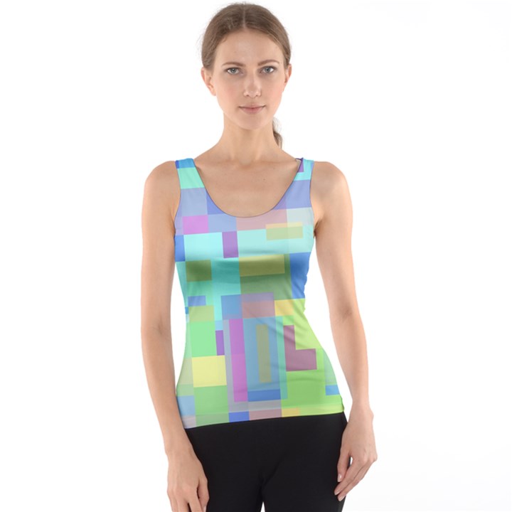 Pastel geometrical desing Tank Top