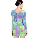 Pastel geometrical desing Long Sleeve Bodycon Dress View2