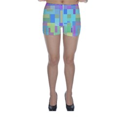 Pastel Geometrical Desing Skinny Shorts by Valentinaart