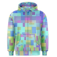 Pastel Geometrical Desing Men s Zipper Hoodie by Valentinaart