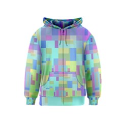 Pastel Geometrical Desing Kids  Zipper Hoodie by Valentinaart