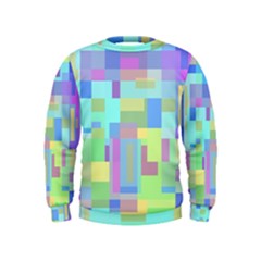 Pastel Geometrical Desing Kids  Sweatshirt by Valentinaart