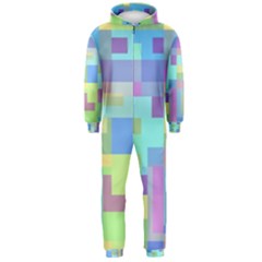 Pastel Geometrical Desing Hooded Jumpsuit (men)  by Valentinaart