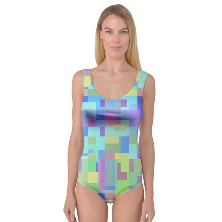 Pastel geometrical desing Princess Tank Leotard 