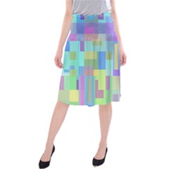 Pastel Geometrical Desing Midi Beach Skirt by Valentinaart