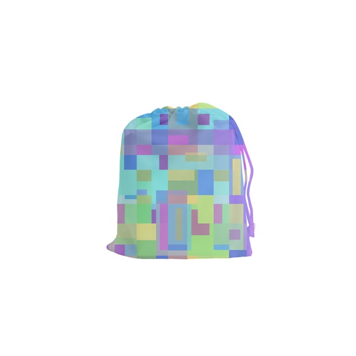 Pastel geometrical desing Drawstring Pouches (XS) 