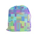 Pastel geometrical desing Drawstring Pouches (Extra Large) View1