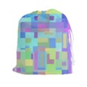 Pastel geometrical desing Drawstring Pouches (XXL) View1