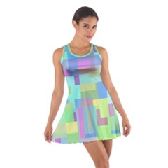 Pastel Geometrical Desing Racerback Dresses by Valentinaart