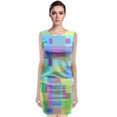 Pastel Geometrical Desing Classic Sleeveless Midi Dress by Valentinaart