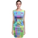 Pastel geometrical desing Classic Sleeveless Midi Dress View1