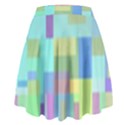 Pastel geometrical desing High Waist Skirt View2