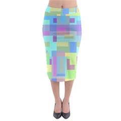 Pastel Geometrical Desing Midi Pencil Skirt by Valentinaart