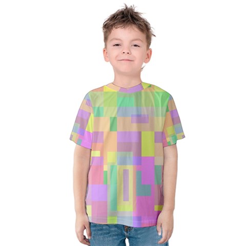 Pastel Colorful Design Kid s Cotton Tee by Valentinaart