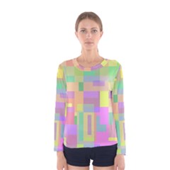 Pastel Colorful Design Women s Long Sleeve Tee