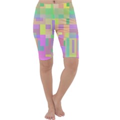 Pastel Colorful Design Cropped Leggings  by Valentinaart