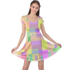 Pastel Colorful Design Cap Sleeve Dresses by Valentinaart