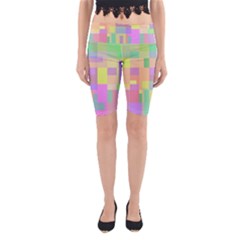 Pastel Colorful Design Yoga Cropped Leggings