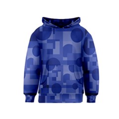 Deep Blue Abstract Design Kids  Pullover Hoodie