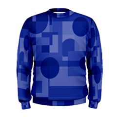 Deep Blue Abstract Design Men s Sweatshirt