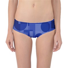 Deep Blue Abstract Design Classic Bikini Bottoms by Valentinaart