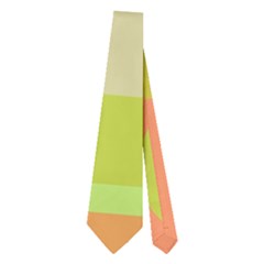 Green And Orange Decorative Design Neckties (two Side)  by Valentinaart