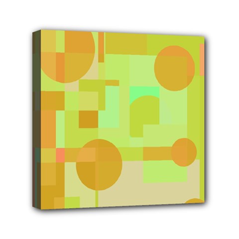 Green And Orange Decorative Design Mini Canvas 6  X 6 